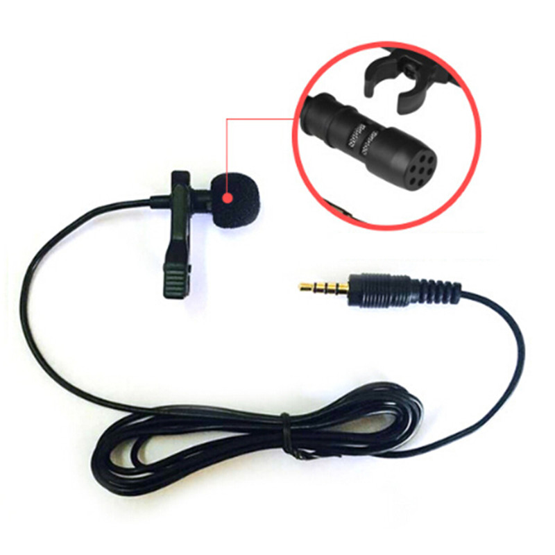 Lavalier Mic Microphone Case For IPhone Smart Phone Recording PC Clip-on Lapel