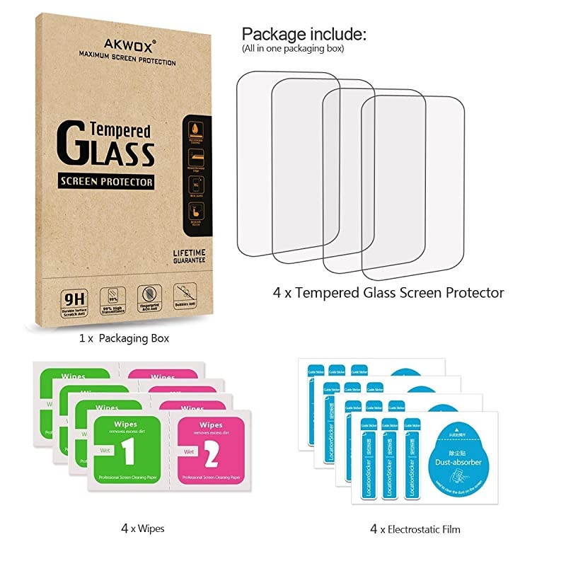 Pack of 4 Tempered Glass Screen Protector for Garmin Edge 520  03mm 9H Hard Scratchresistant Protector for Garmin Edge 520