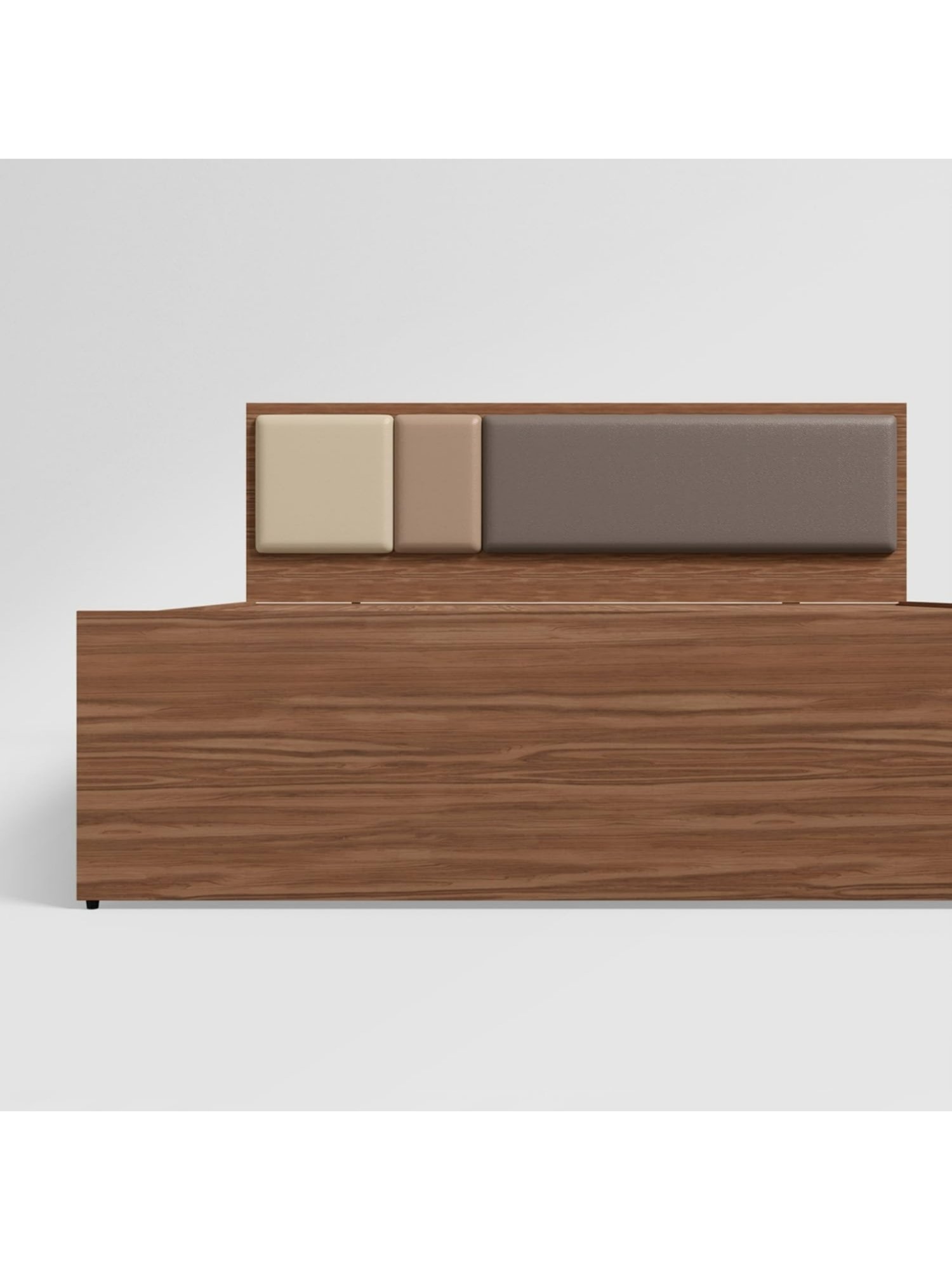 Godrej Interio Trio Morf Grey Engineered Wood Queen Bed without Storage