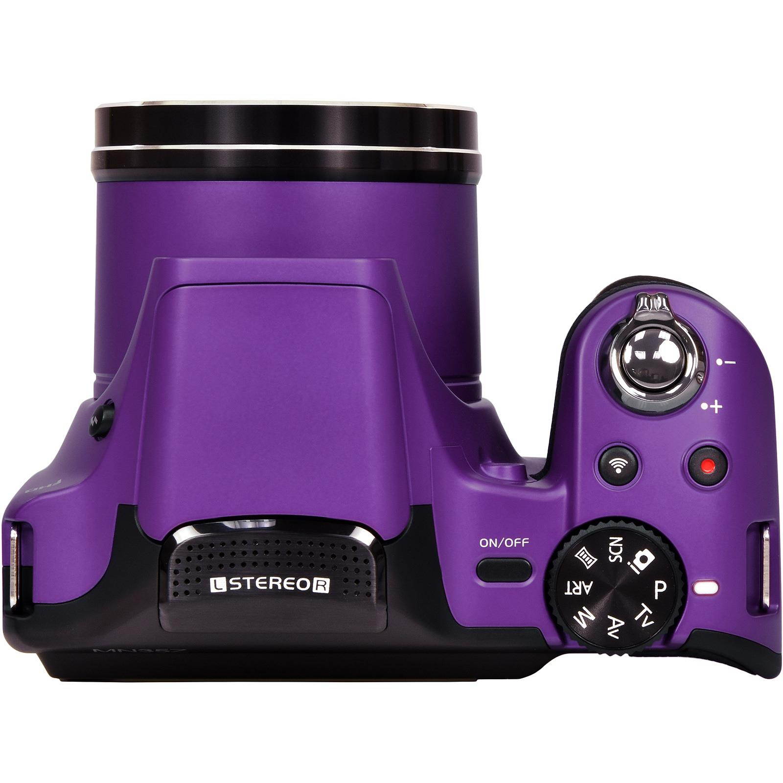 Minolta Mn35z-p 20-megapixel 1080p Full Hd Wi-fi Mn35z Bridge Camera With 35x Zoom [purple]