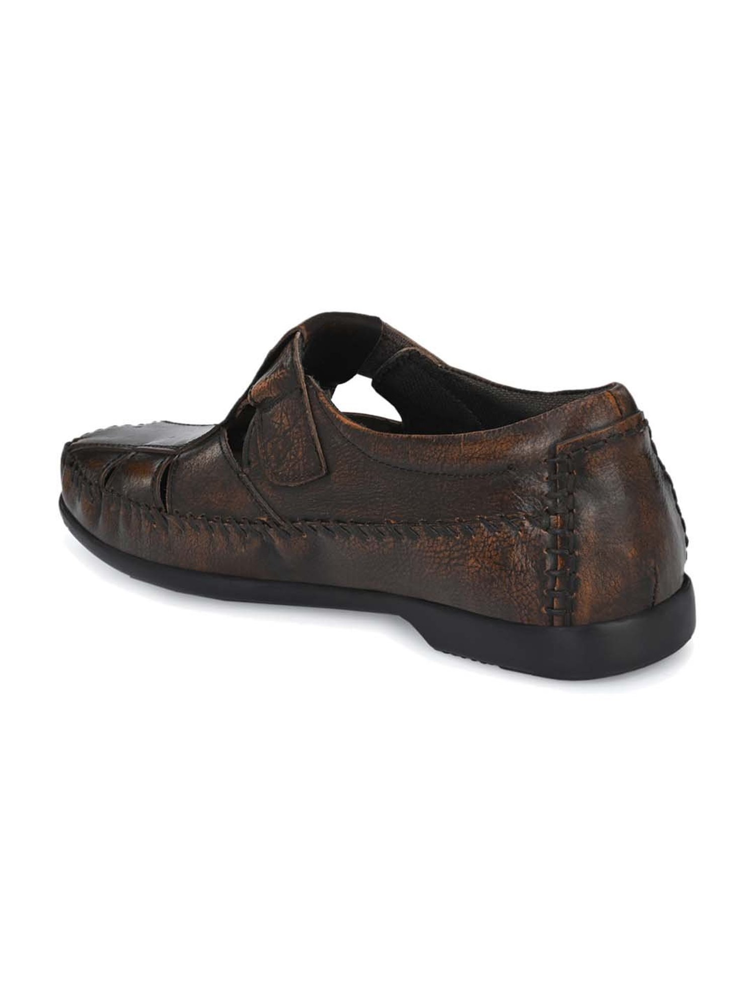 Carlo Romano Men's Brown Fisherman Sandals