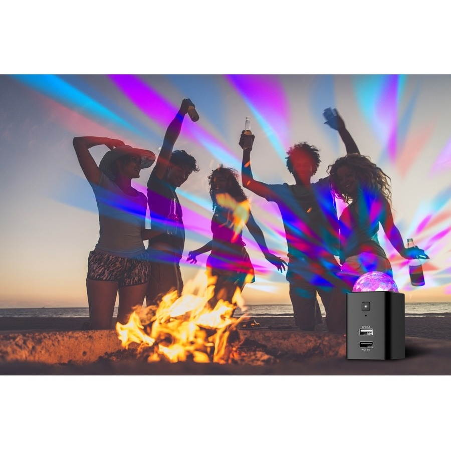 Technaxx Disco Mobile-Auto Charger TX-159 - 12 V DC, 24 V DC Input - 5 V DC/2.50 A, 9 V DC, 12 V DC Output - Black