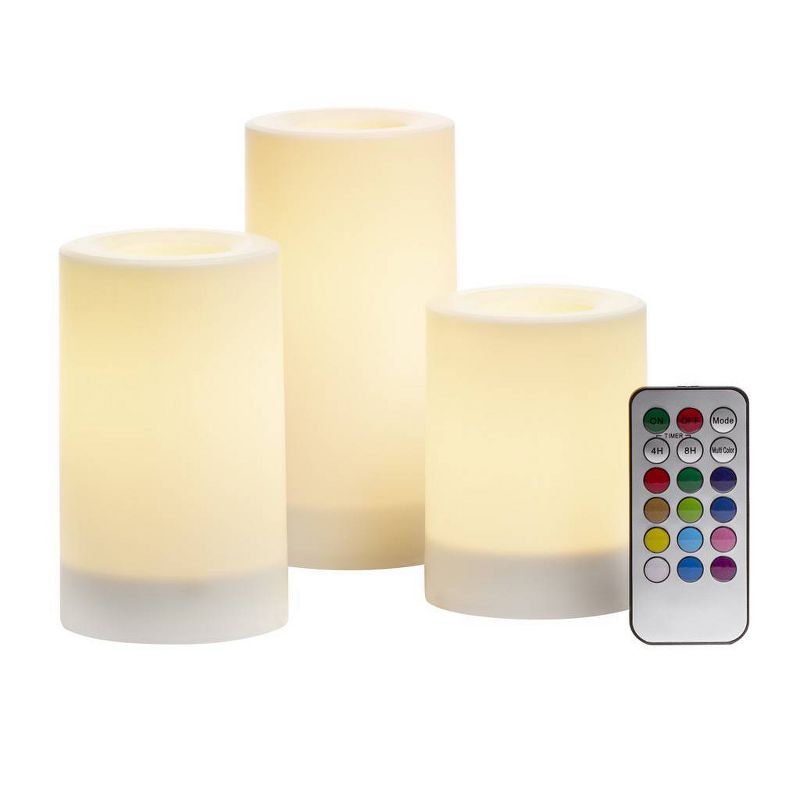 Outdoor Flameless LED Candle Color Changing with Remote - Sterno Home
