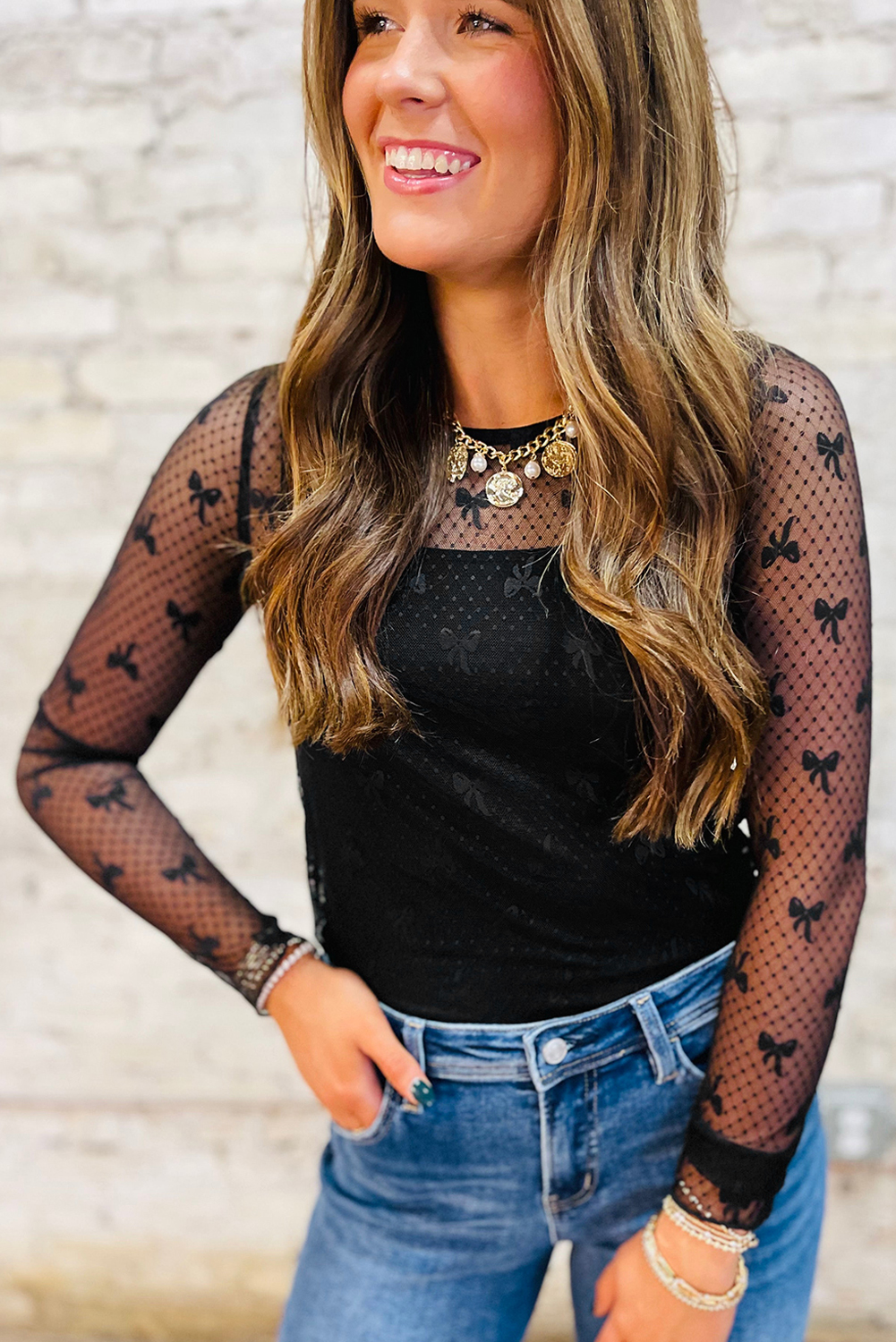 Bohemian Patterned Pullover Long Sleeve Blouse