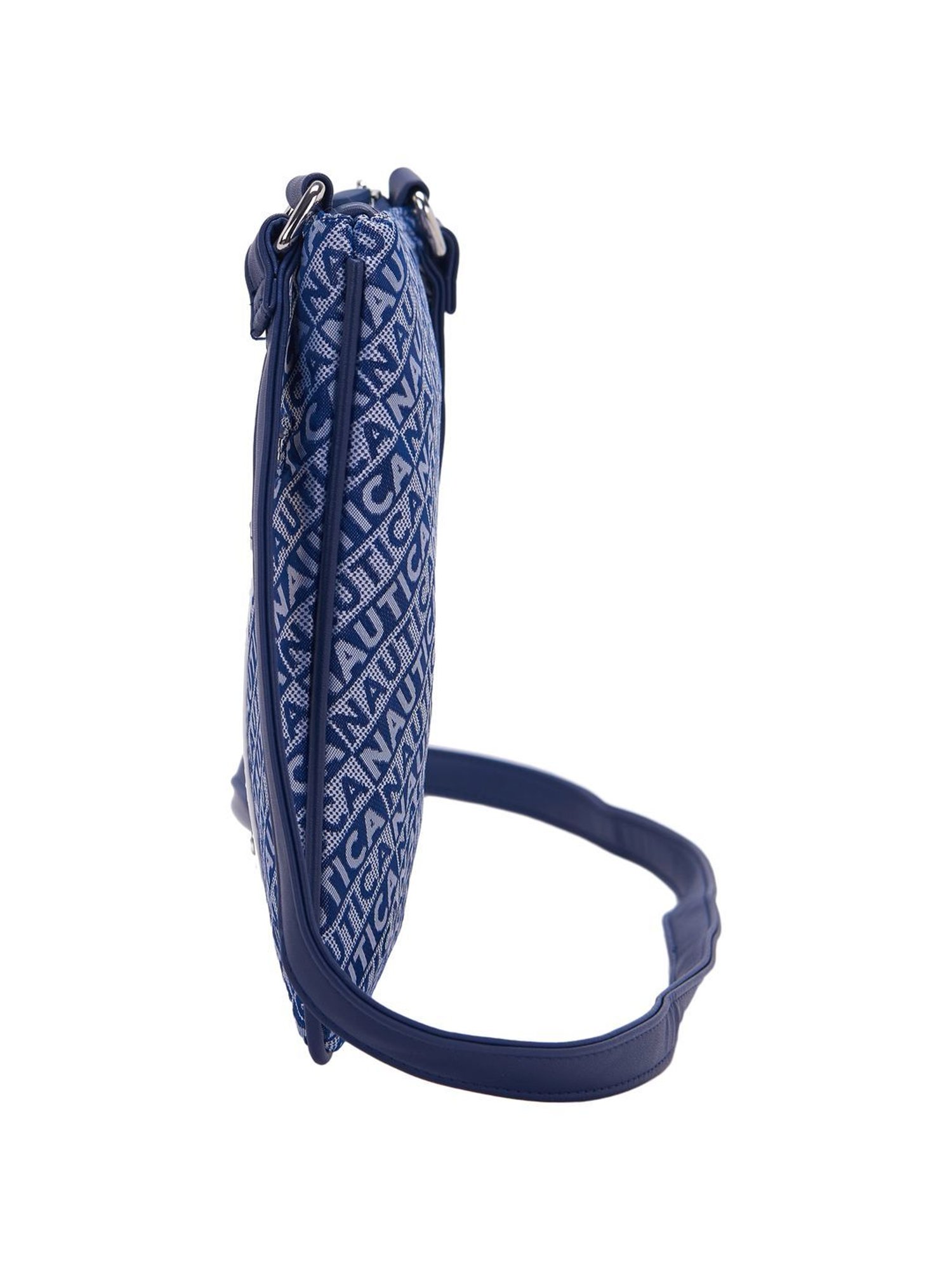 Nautica Navy Blue Printed Medium Sling Handbag