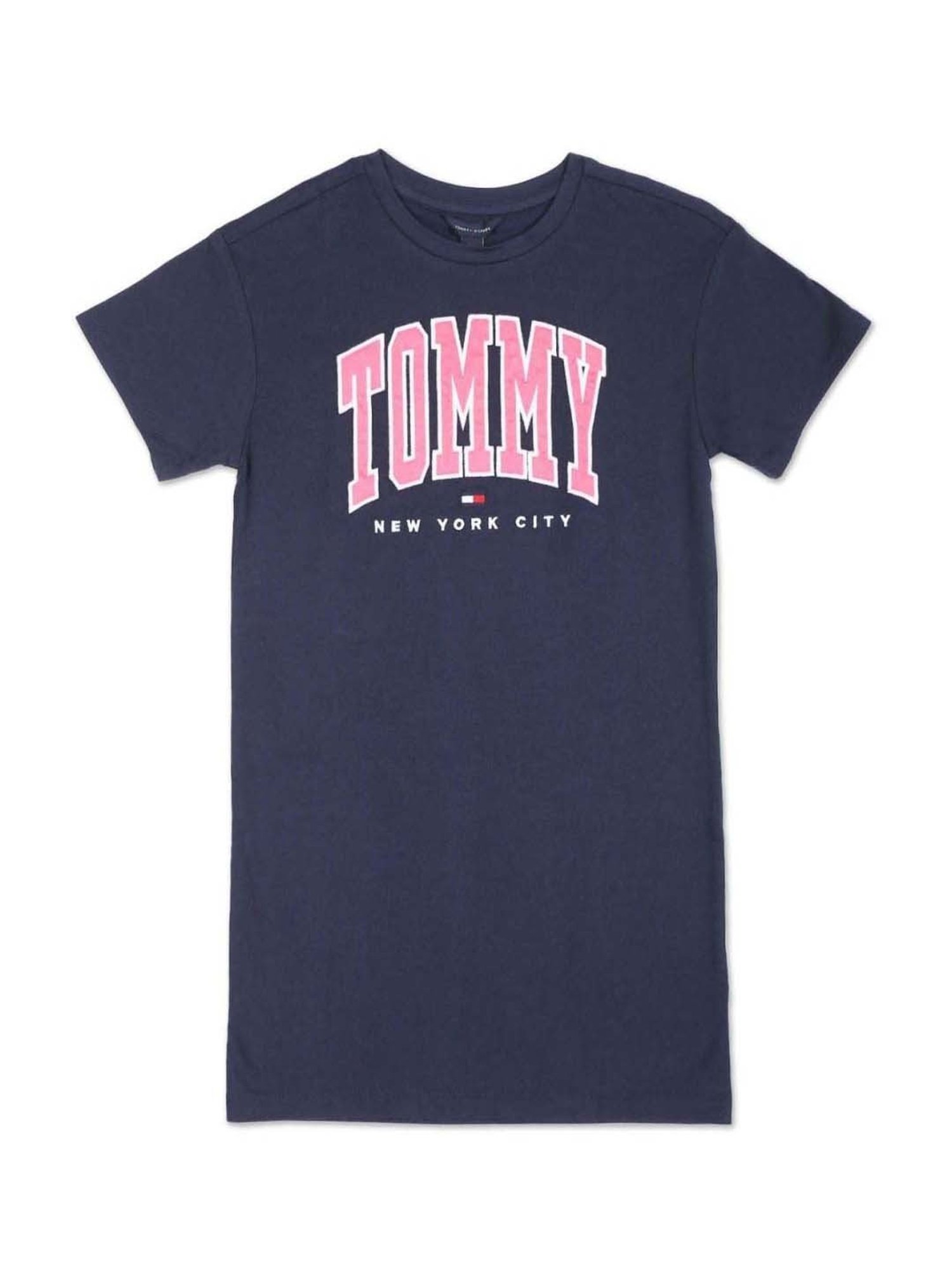 Tommy Hilfiger Kids Cobalt Sapphire Cotton Logo Dress