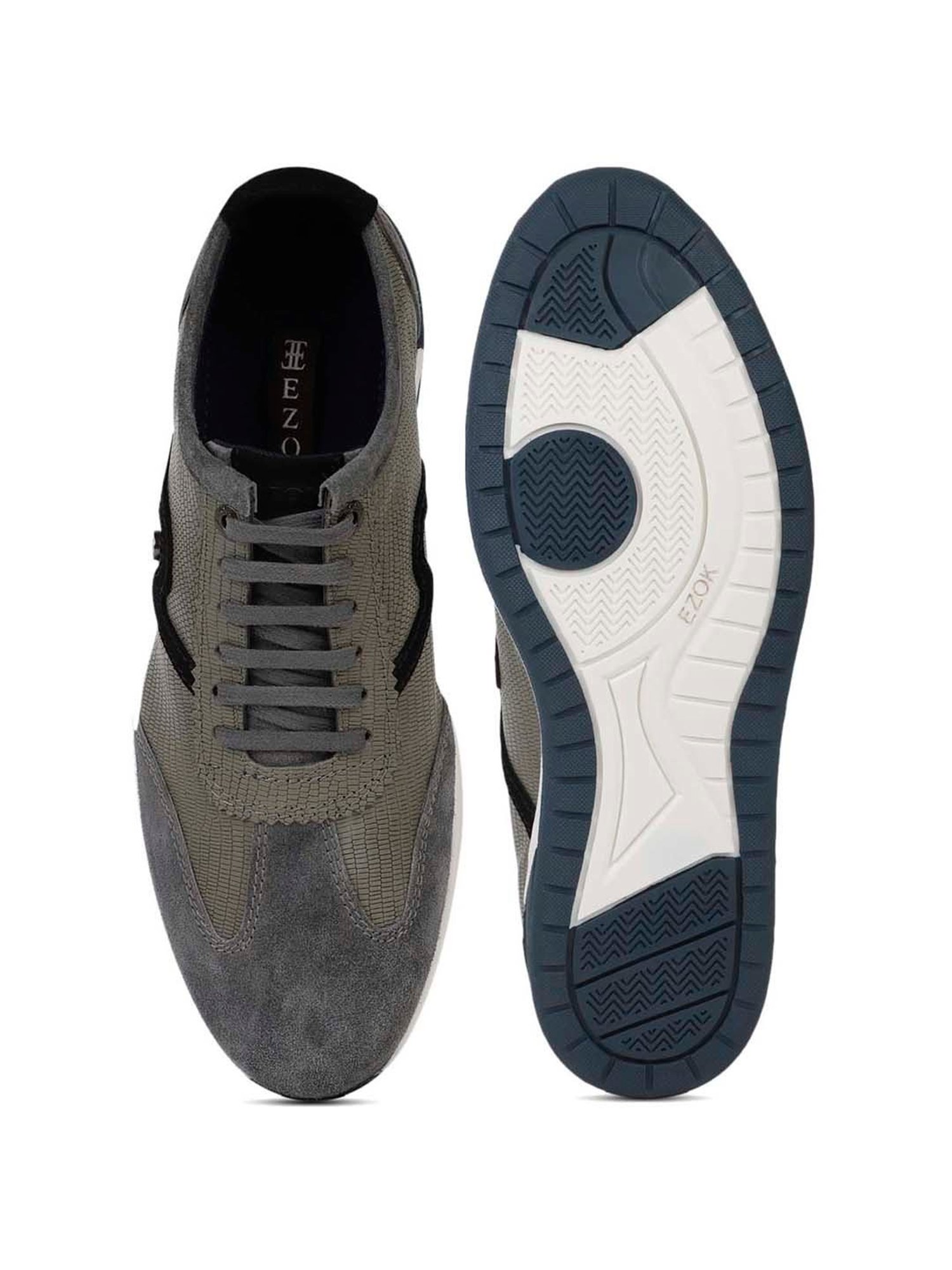 EZOK Men's Slate Grey Casual Sneakers