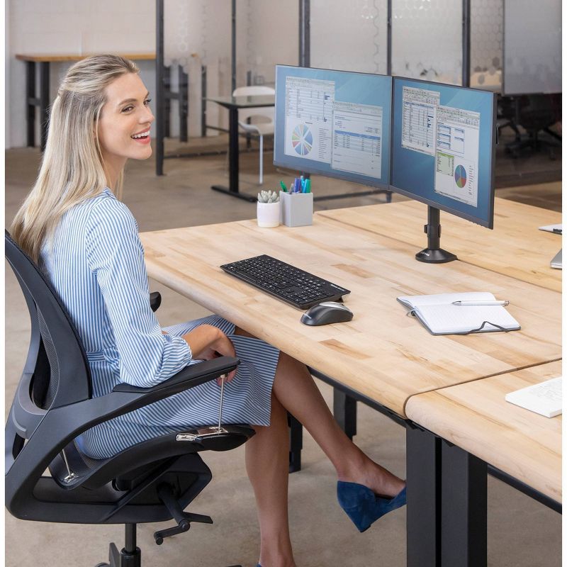 Amer Adjustable Monitor Mount, Up to 24", Black (AMR2CV) 