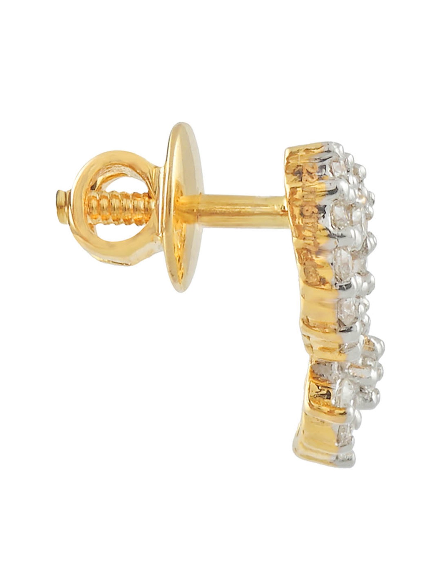 Waman Hari Pethe Jewellers 18k Gold & Diamond Earrings