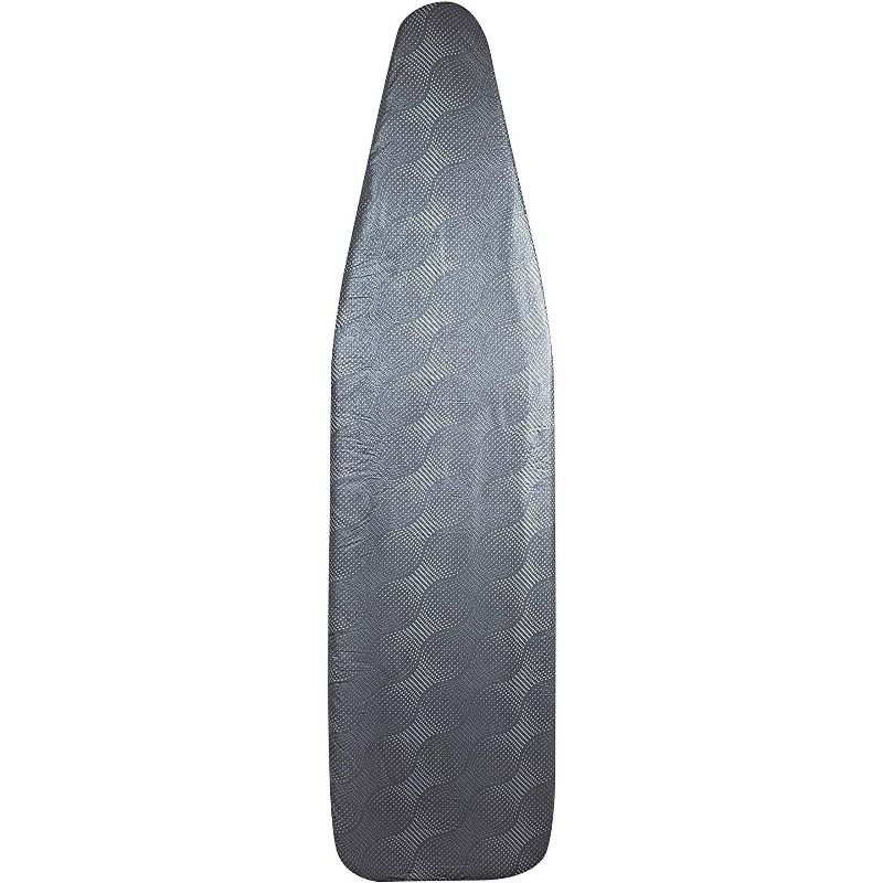 HOMZ 1901001 Heat Reflective Replacement Cover and Pad for Standard Width 13-15 Inch Wide by 53-55 Inch Long Ironing Boards, 100 Percent Cotton, Grey