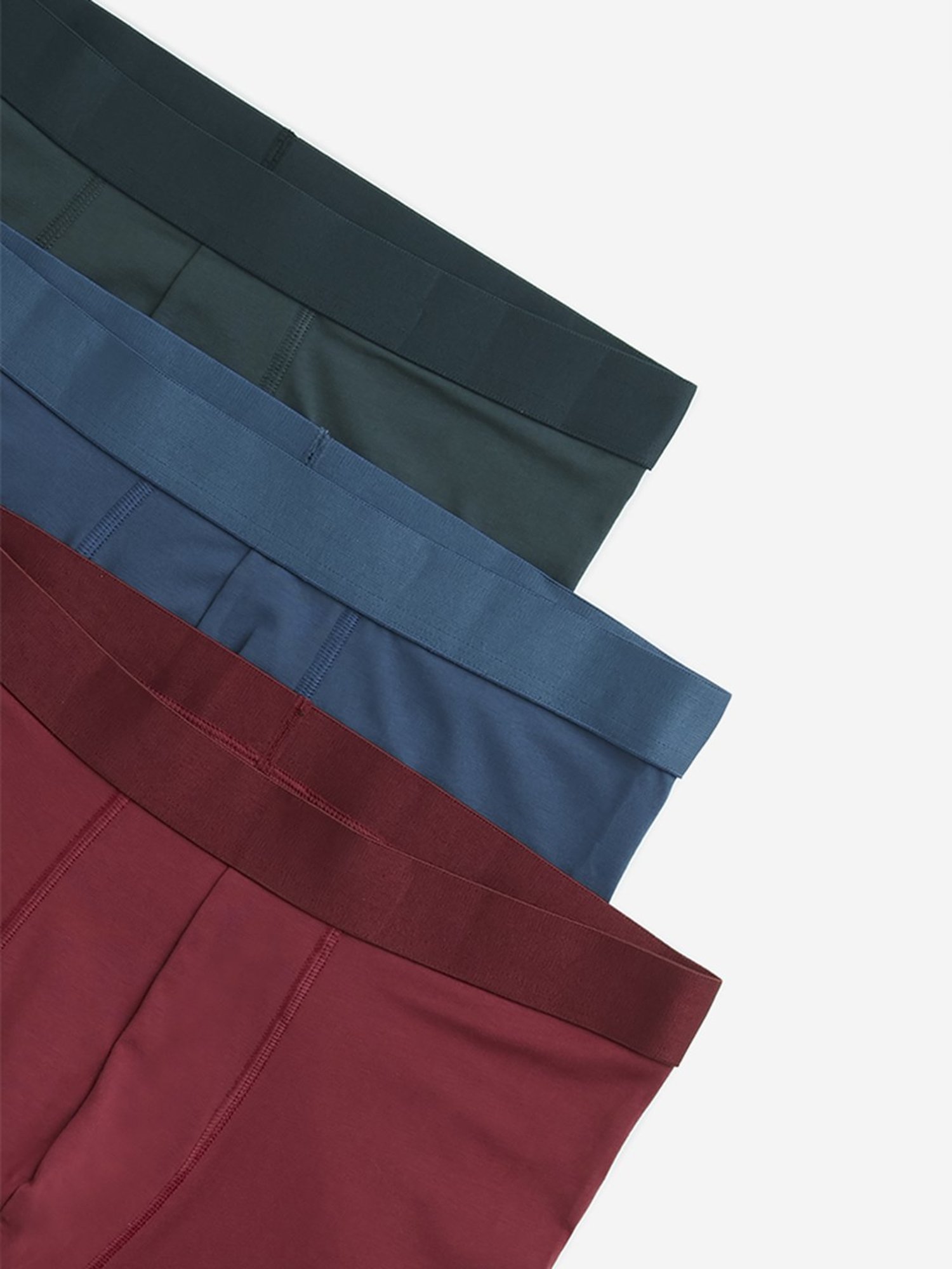 WES Lounge by Westside Teal Cotton Blend Trunks - Pack of 3