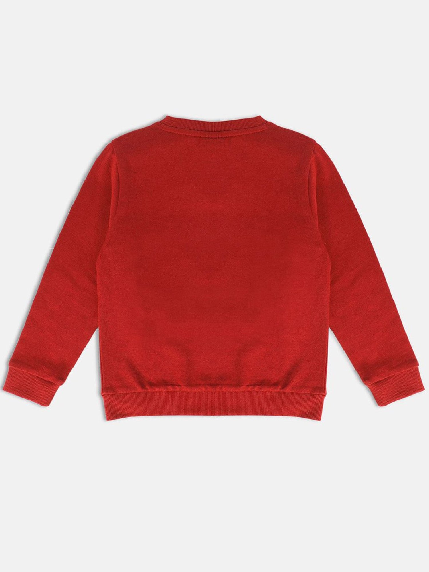 MINIKLUB Kids Maroon Graphic Print Full Sleeves Sweatshirt