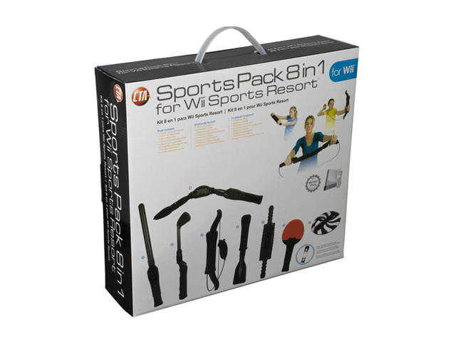 CTA Digital 8 in 1 Sports Pack for Wii Sport Resort in Black
