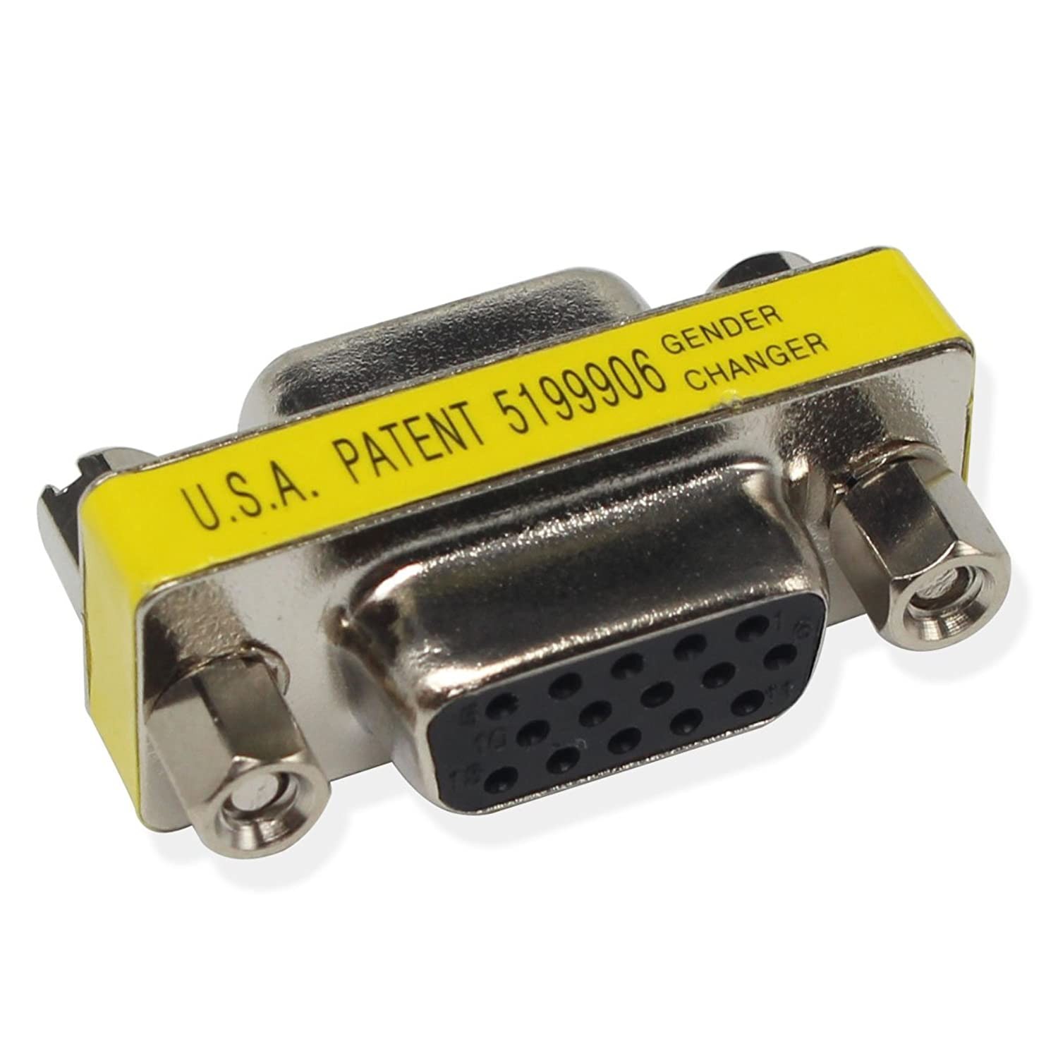 VGA Female to Female Connector Adapter Coupler 15 Pin to 15 Pin Extender Pack of 3