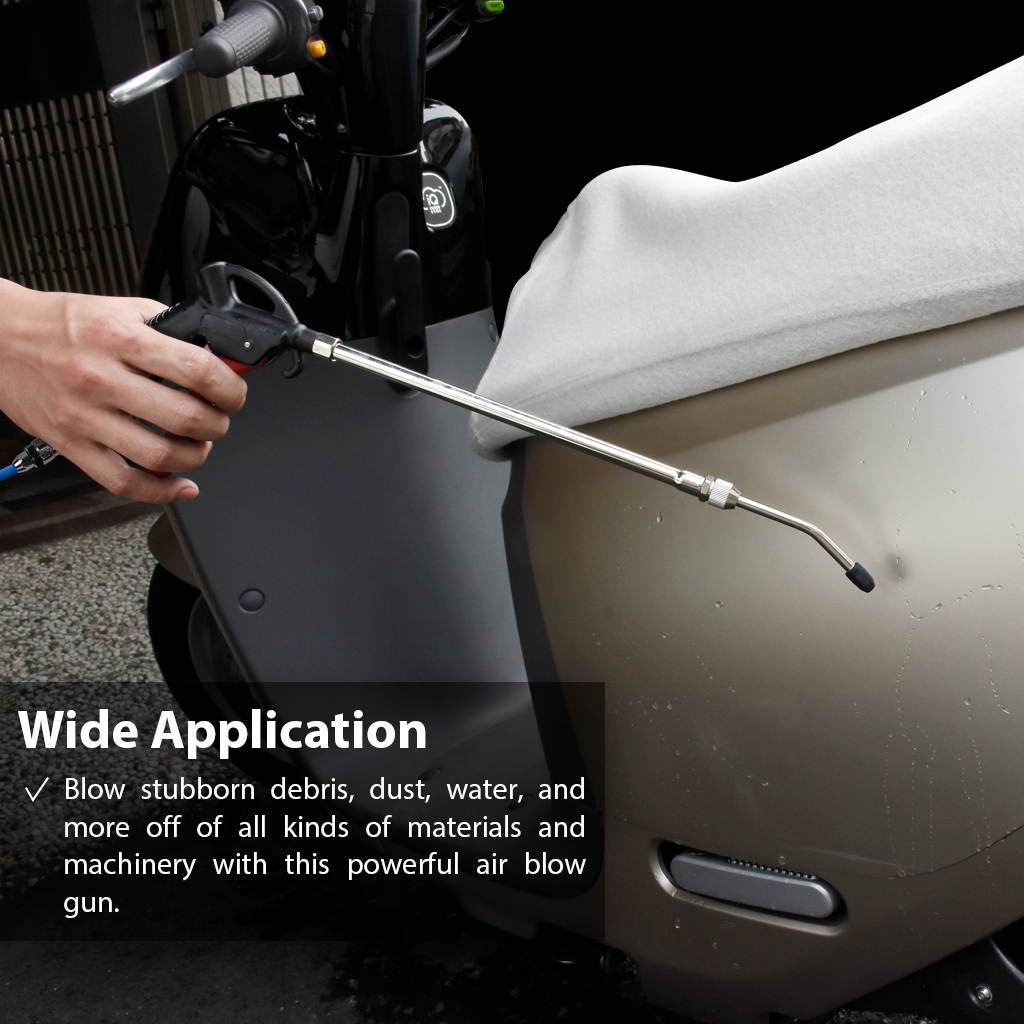 FIRSTINFO Air Duster Blow Gun with Range 8.46 ~ 12 Inch (215-305 mm) Adjustable / Extendable Air Flow Nozzle Dust Blower Cleaner (Extendable)