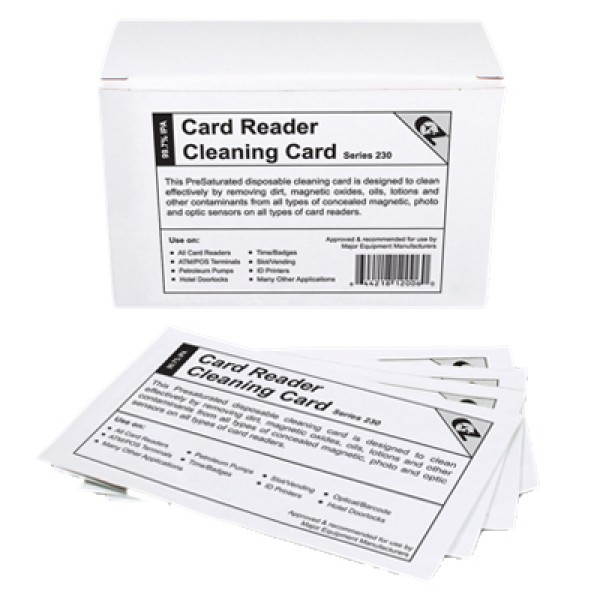 EZ K2-H80B50 CR80 Card Reader Cleaning Card (Box of 50)