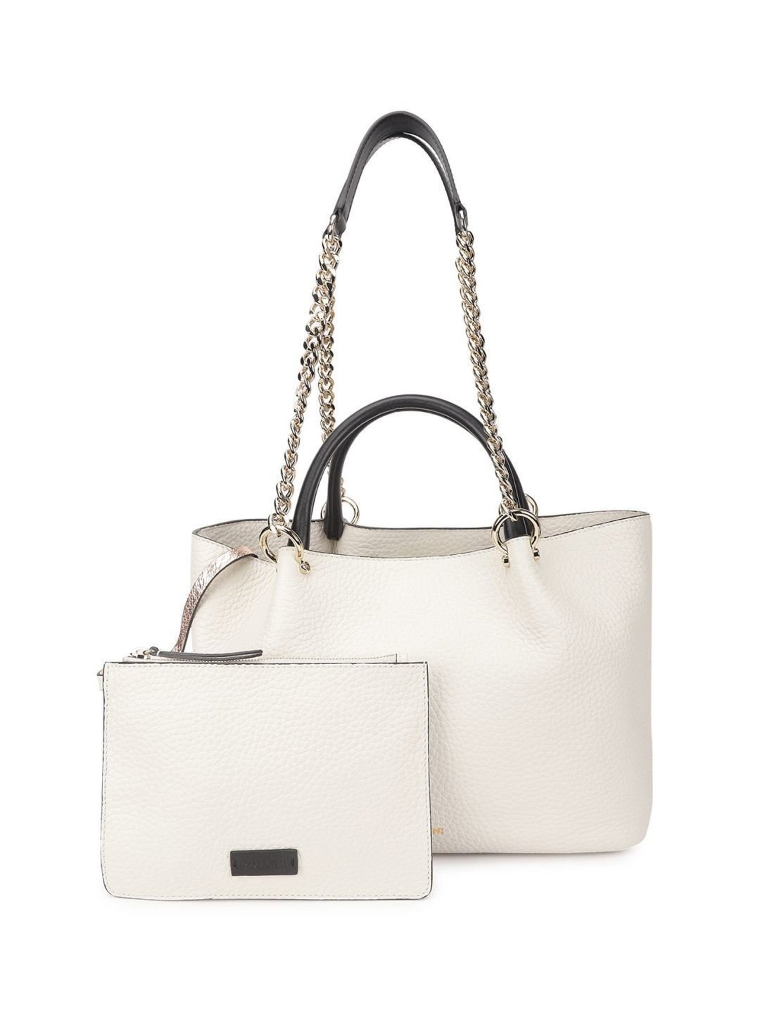 Pollini White Large Tote