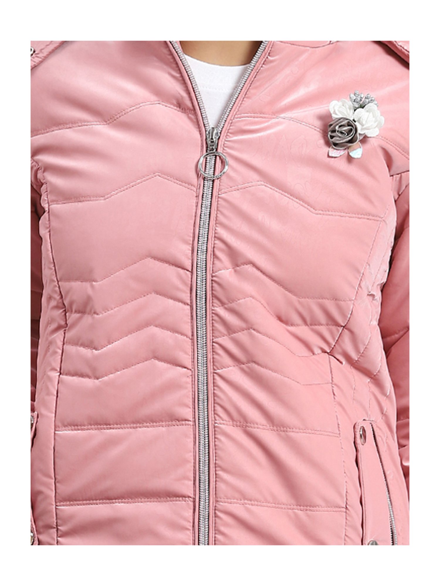 Elle Kids Black Self Pattern Jacket