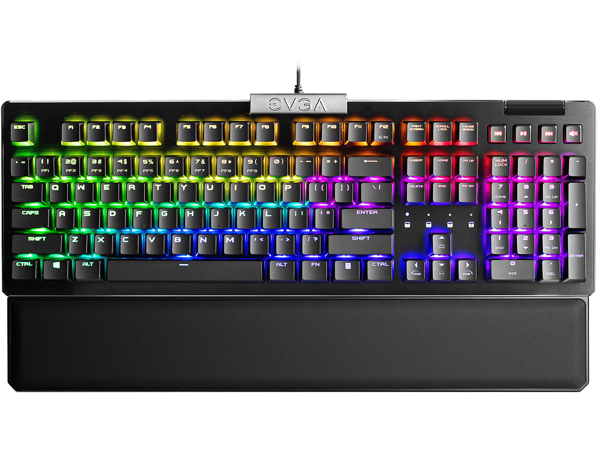 EVGA Z15 RGB Gaming Keyboard, RGB Backlit LED, Hotswapable Mechanical Kailh Speed Bronze Switches 822-W1-15US-KR (Clicky)