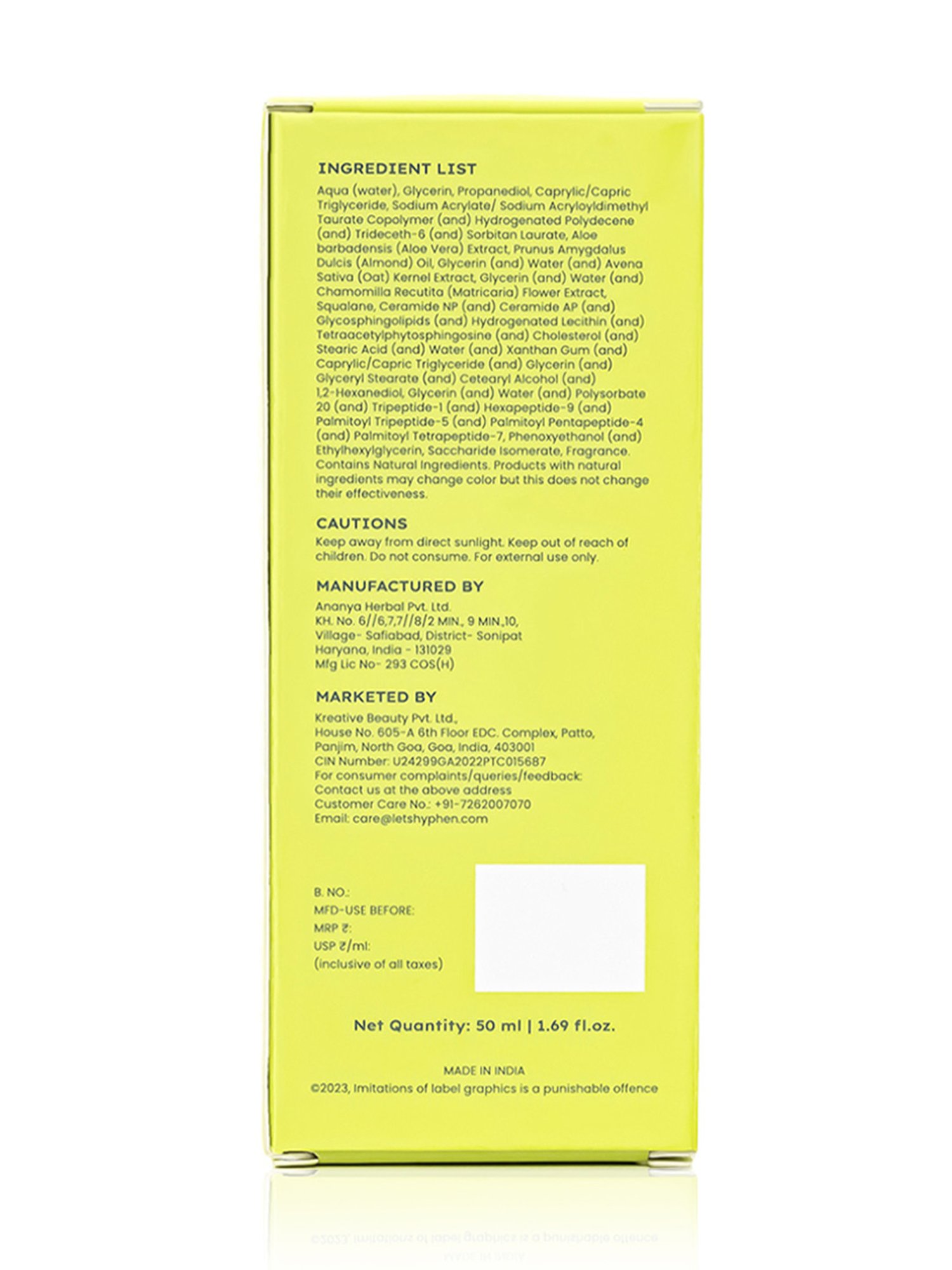 Hyphen Barrier Care Cream for Oily Skin - 50 ml