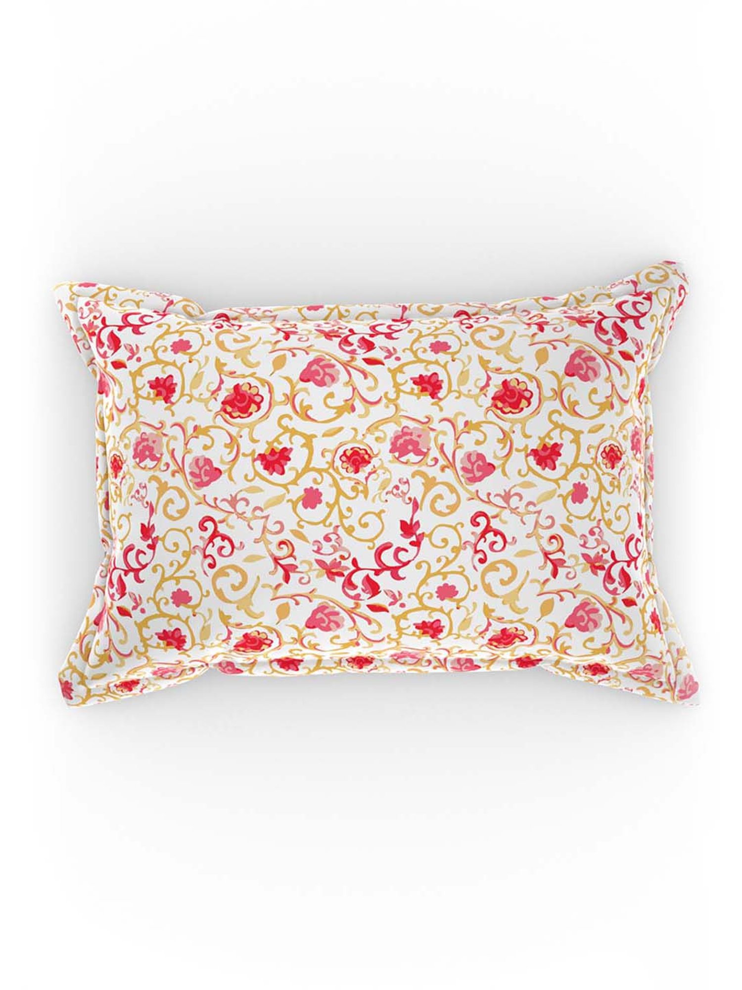 Maspar Modern Sanctuary Red & Yellow Cotton 210 TC Bed Sheet Set