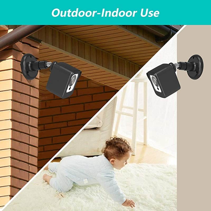 Cam Camera Wall Mount Bracket COOWUFAN Weather Proof 360 Degree Protective Adjustable Housing Mount and Cover for Cam V2 V1 and Ismart Spot Camera Indoor Outdoor Black1 Pack