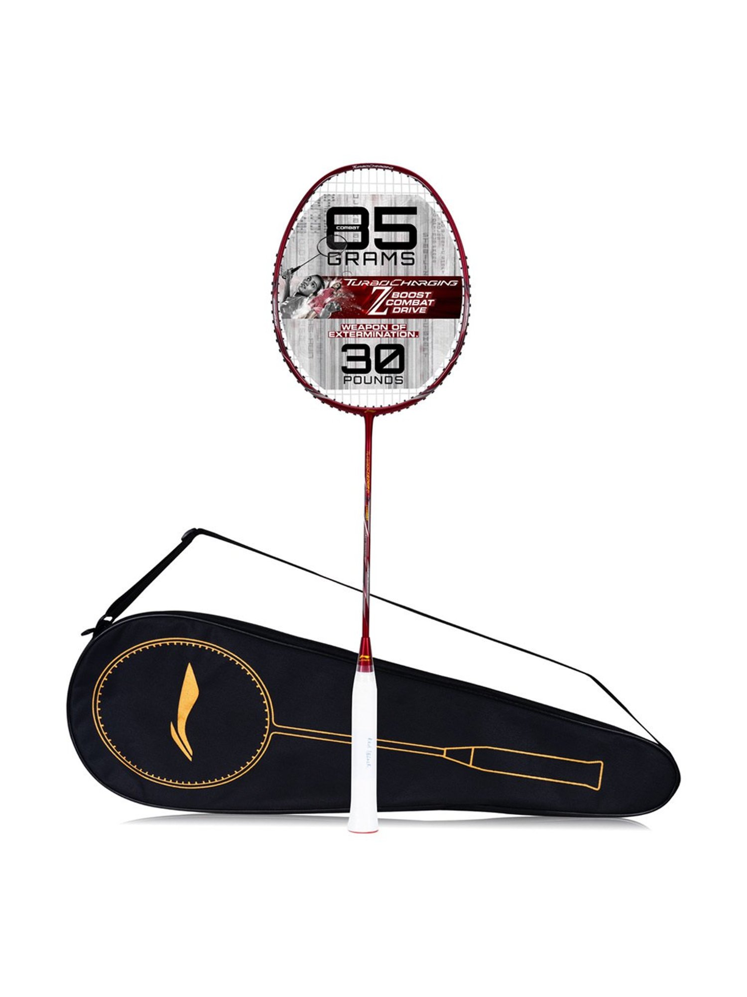 Li-Ning Turbo Charging Z Combat Badminton Racket (Red) Size - Medium