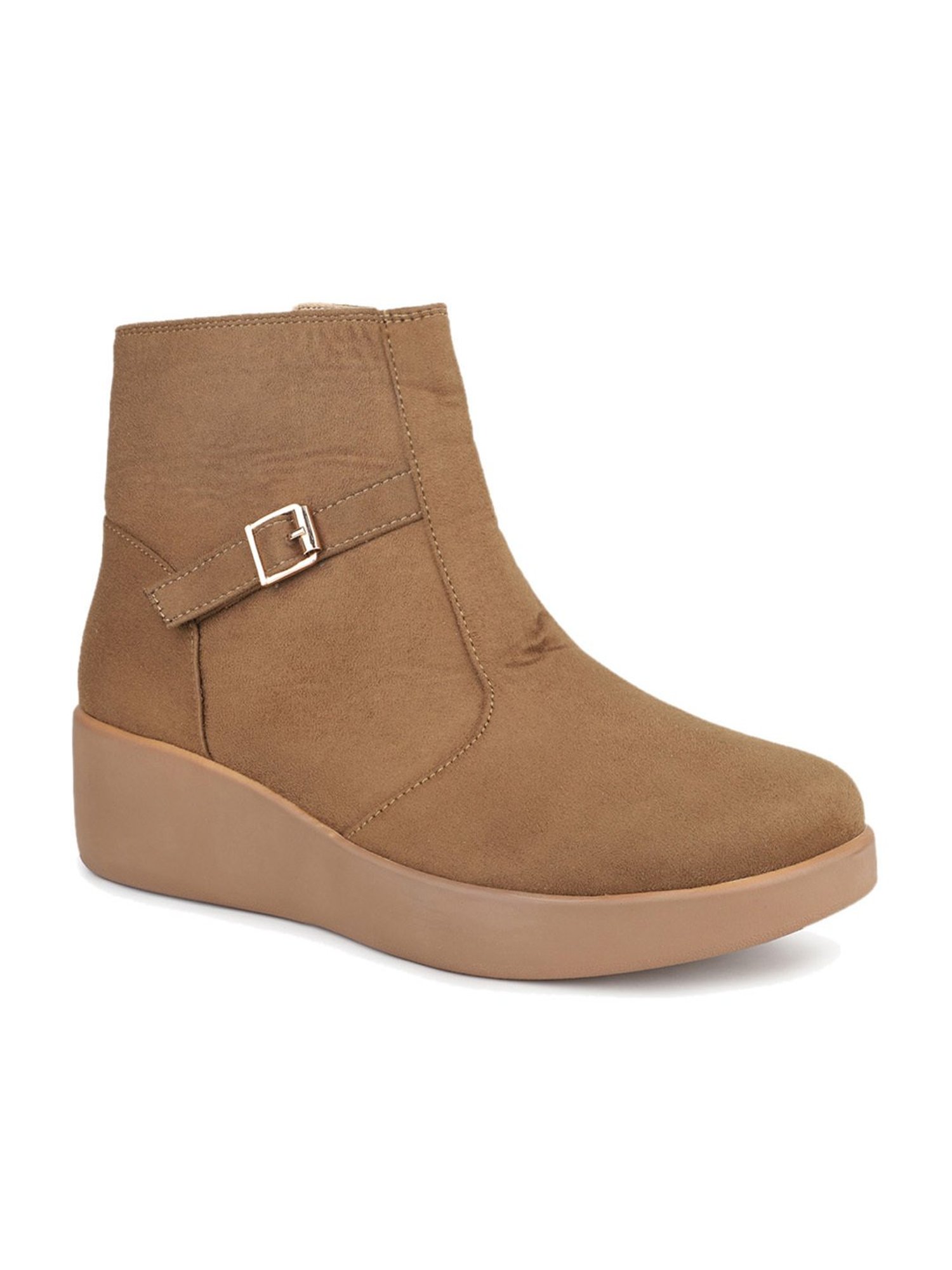 Inc.5 Women's Tan Wedge Booties
