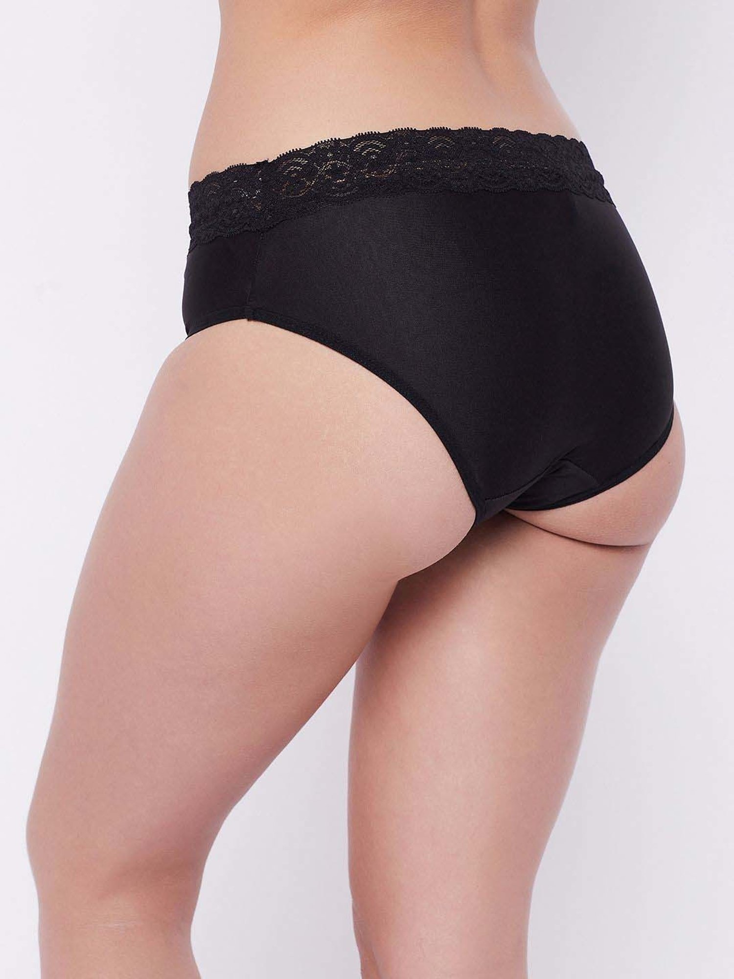 Secrets By ZeroKaata Black & Red Lace Work Hipster Panty - Pack Of 3