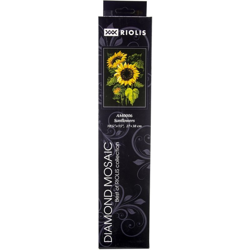 RIOLIS Diamond Mosaic Embroidery Kit 10.75"X15"-Sunflowers
