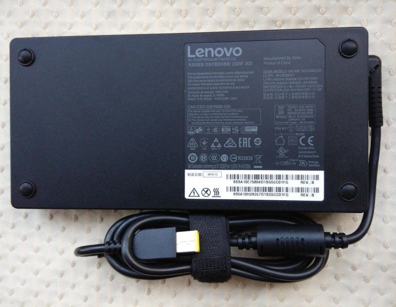 Original OEM Lenovo 20V 11.5A AC Adapter&Cord for ThinkPad P71 20HK001AUS Laptop