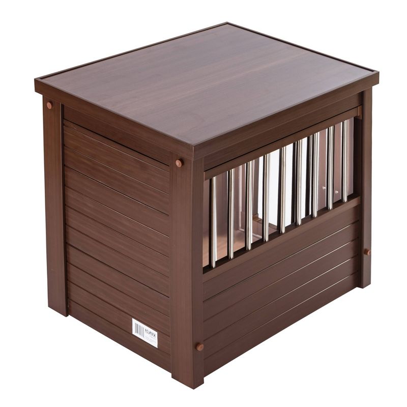New Age ecoFLEX Habitat 'N' Home Stainless Steel Dog Crate - Brown - Small
