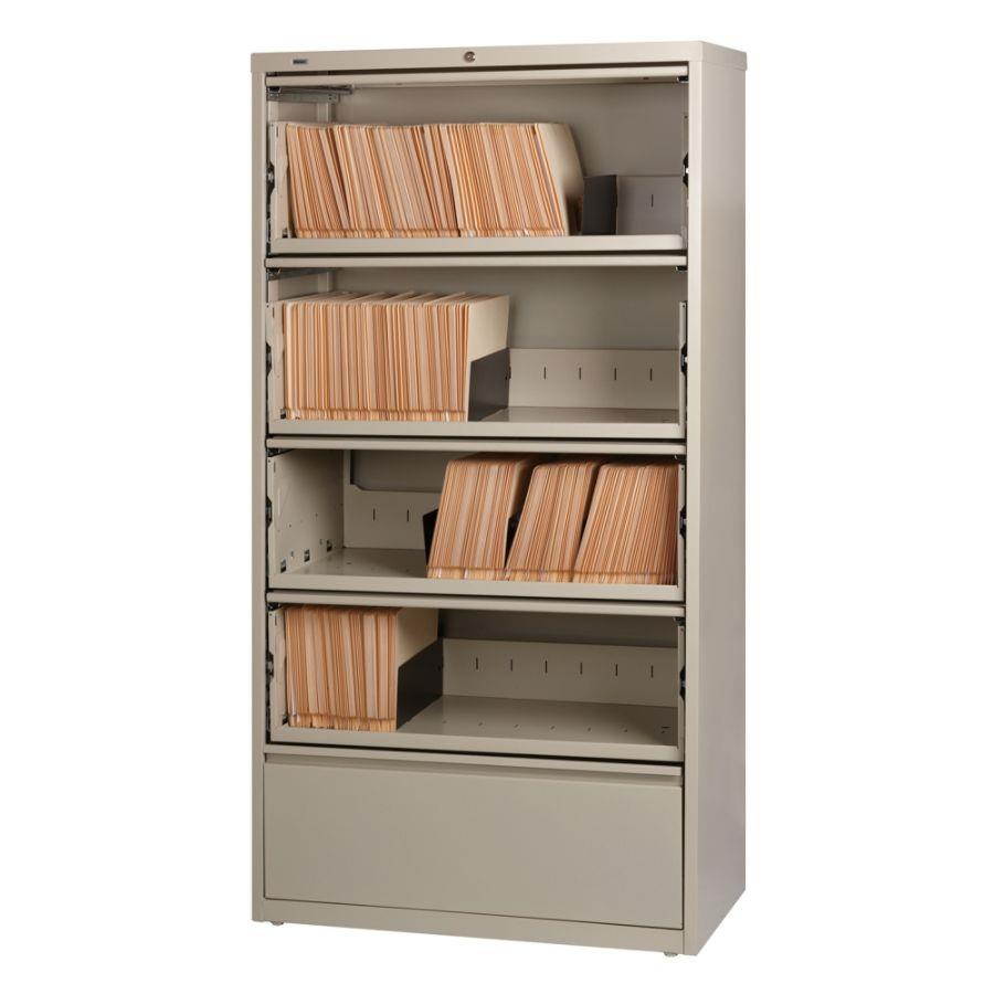 Lorell Lateral File RCD 5-Drawer 36"x18-5/8"x68-3/4" Putty 43512