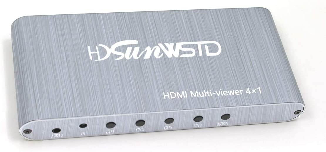 1080P HDMI 4x1 Quad Multi-viewer Segmentation Converter Screen Splitter Compliant with HDMI 1.3a