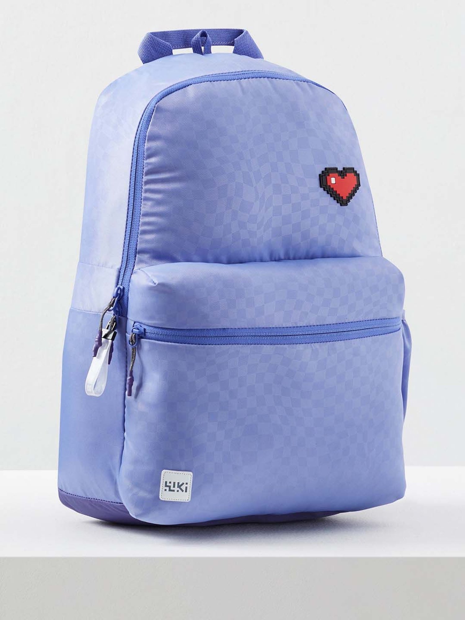 Wiki Back to School Purple Polyester Printed Backpack - 18 Ltrs