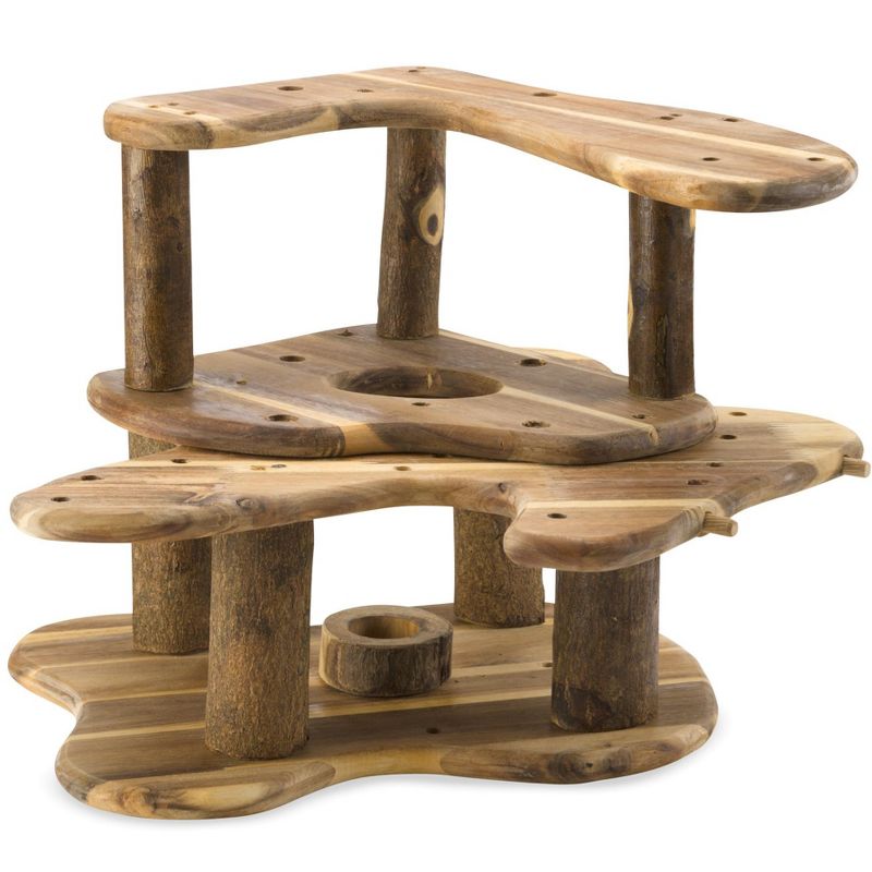 HearthSong Tree Blocks 34-Piece Tree Fort Kit, Includes Platforms, Staircase, Bridges, and More