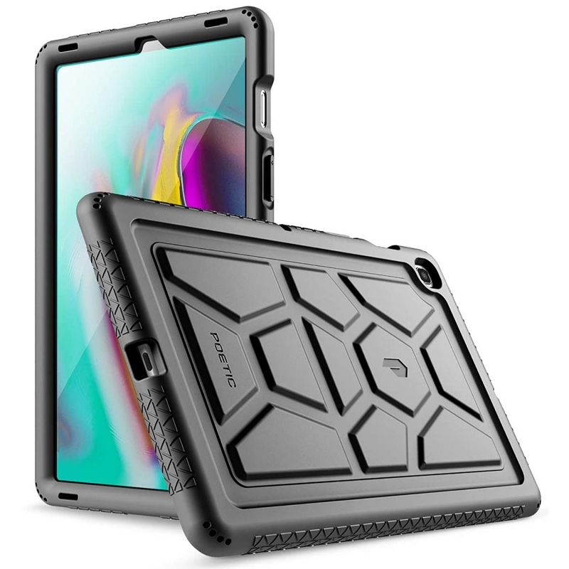 Galaxy Tab S5E Case, Poetic Heavy Duty Shockproof Kids Friendly Silicone Case Cover, TurtleSkin Series, for Samsung Galaxy Tab S5E 10.5 Inch (SM-T720/T725) 2019 Release, Black