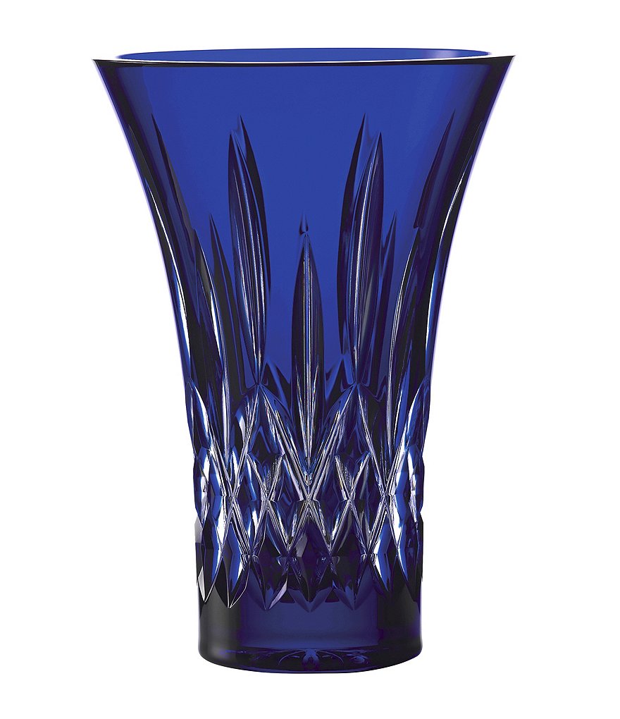 Waterford Lismore Blue Flared Vase, 8#double;