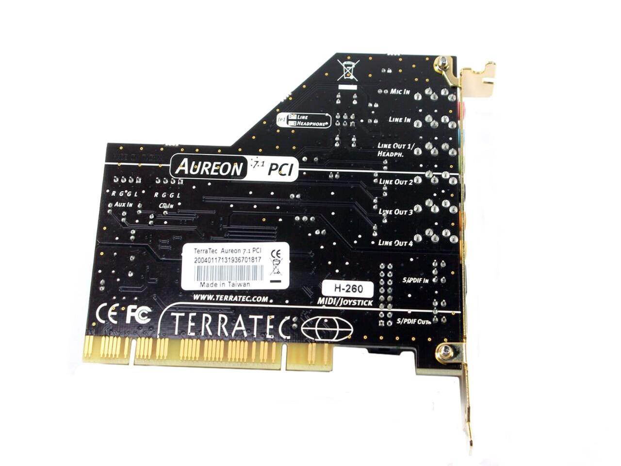 Genuine Terratec Aureon 7.1 Channel surround PCI 48 kHz PCI Sound Card XR088