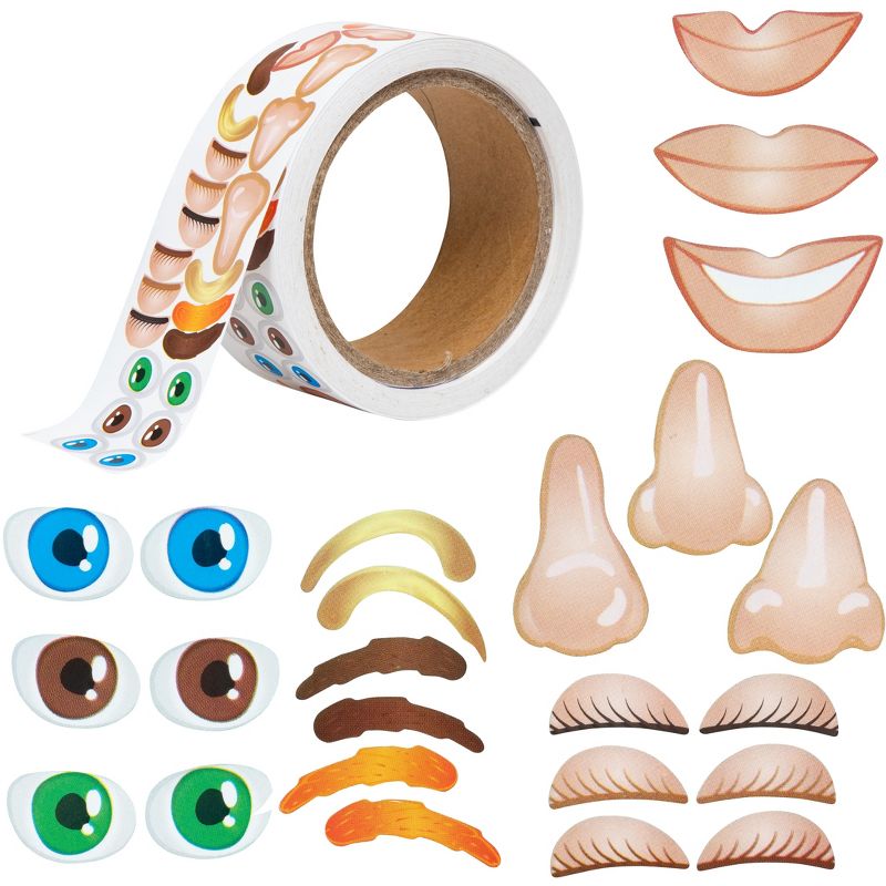 Ready 2 Learn Creative Sticker Roll - Face - 1,350 Self-Adhesive Stickers