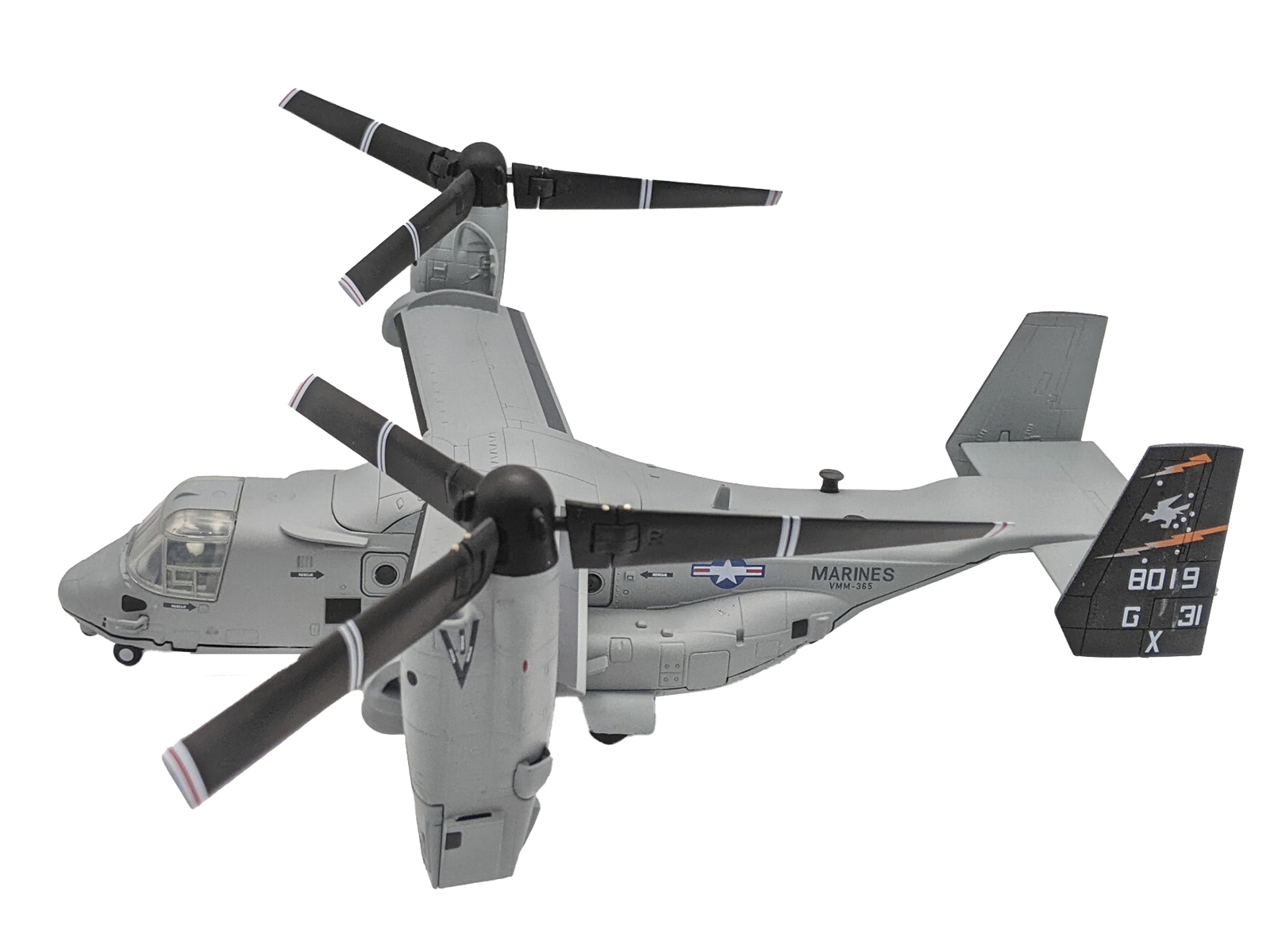 Bell Boeing MV-22 Osprey Aircraft "Marine Medium Tiltrotor Training Squadron 204 (VMMT-204) Raptors 2nd Marine Aircraft Wing MCAS New River" United States Marines 1/72 Diecast Model Airplane