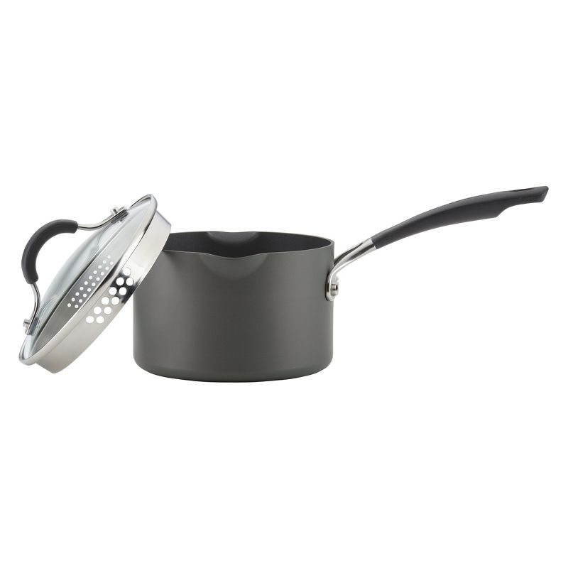 Circulon Innovatum 2qt Hard-Anodized Nonstick Covered Saucepan Gray