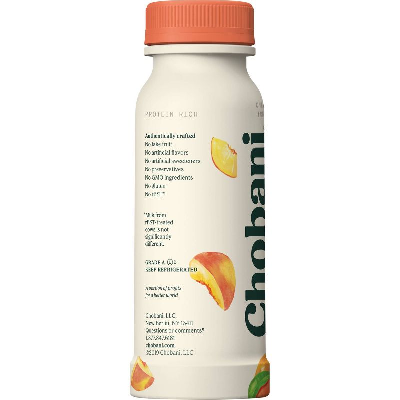 Chobani Peach Flavored Greek Yogurt Drink - 7 fl oz