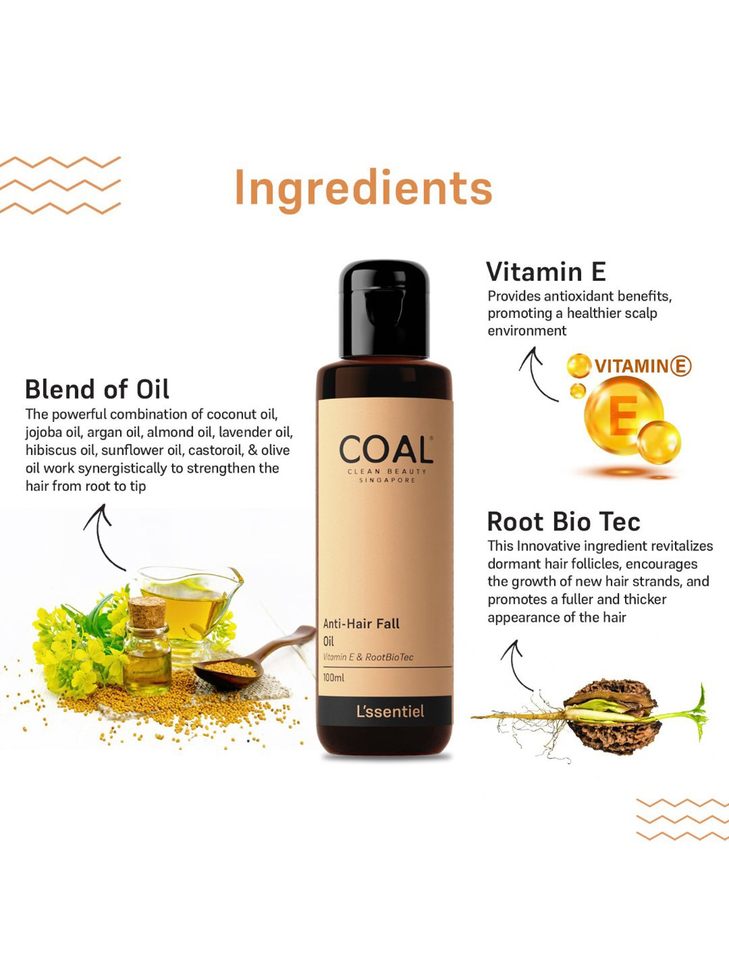 COAL Clean Beauty Anti-Hair Fall Oil - 100 ml