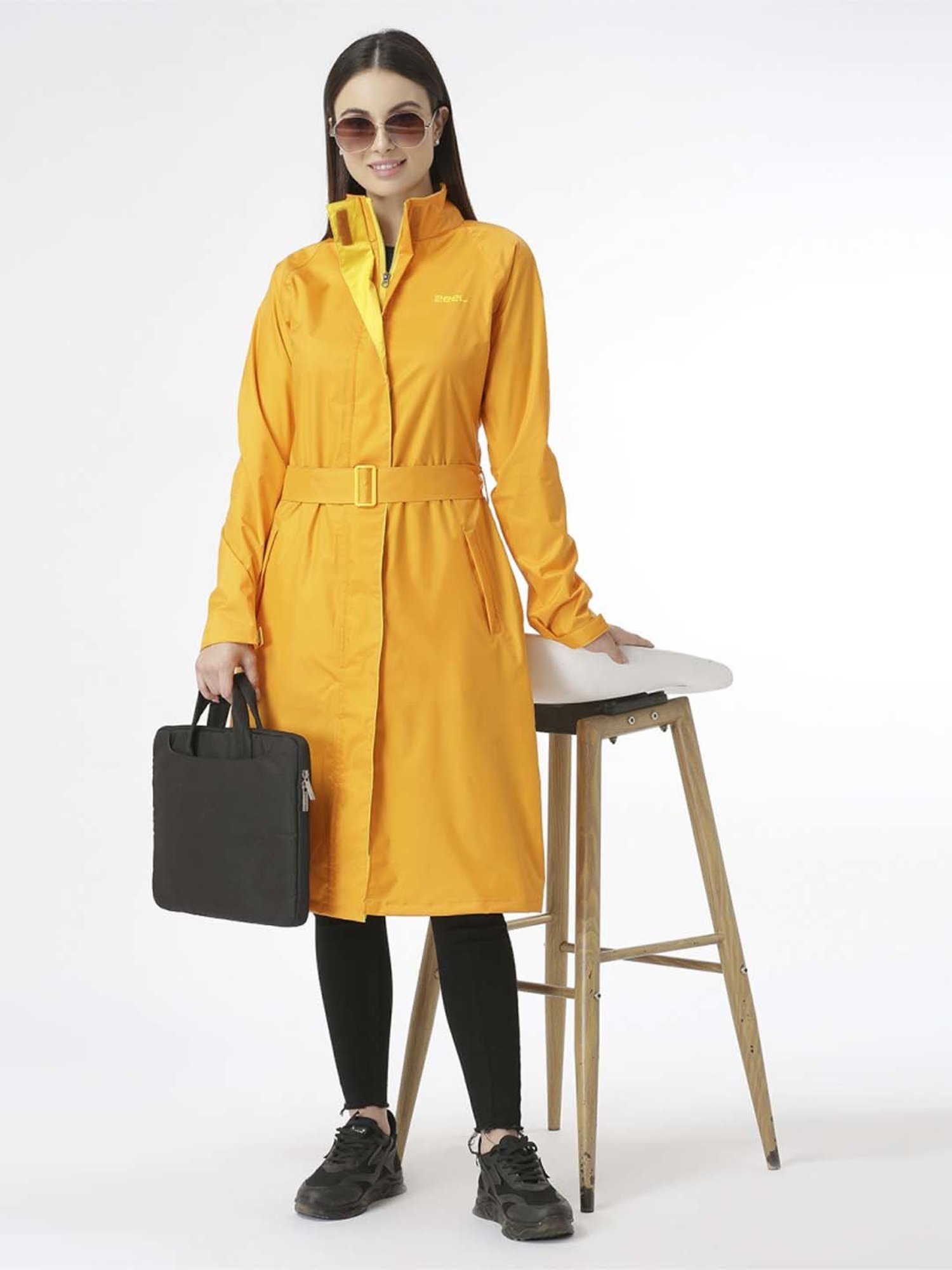 Zeel Yellow Regular Fit Rain Jacket