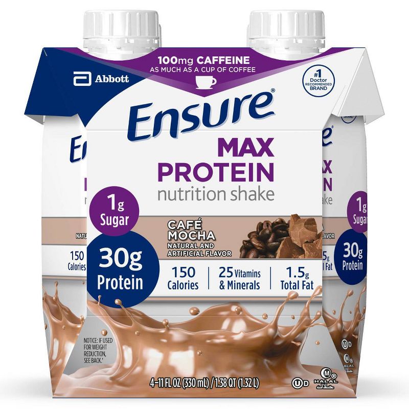 Ensure Max Protein Nutritional Shake - Mocha - 4ct/44 fl oz