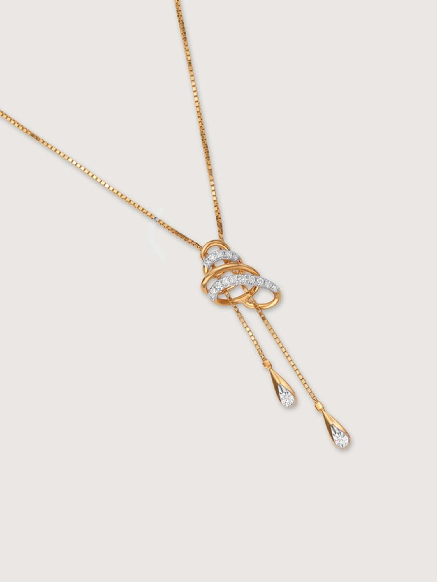 Mia by Tanishq Spiral Serenade 14k Gold & Diamond Necklace for Women