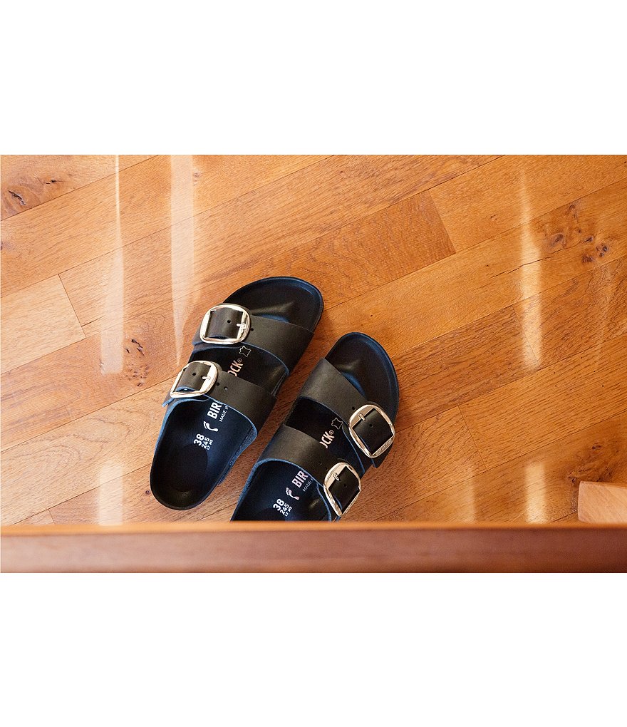 Birkenstock Women's Arizona Oiled Leather Big Buckle Slide Sandals
