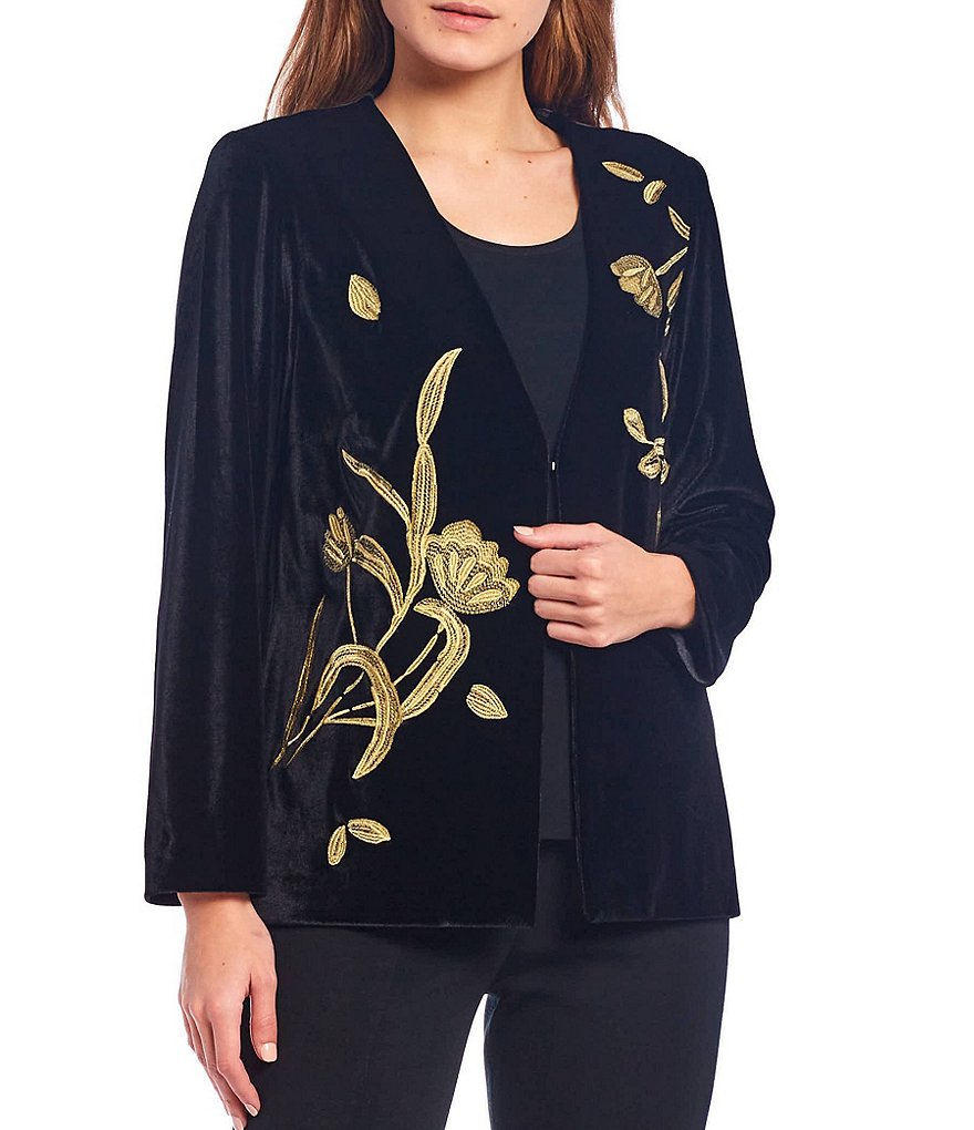 Kasper Glen Plaid Notch Lapel Two Button Front Pocket Jacket