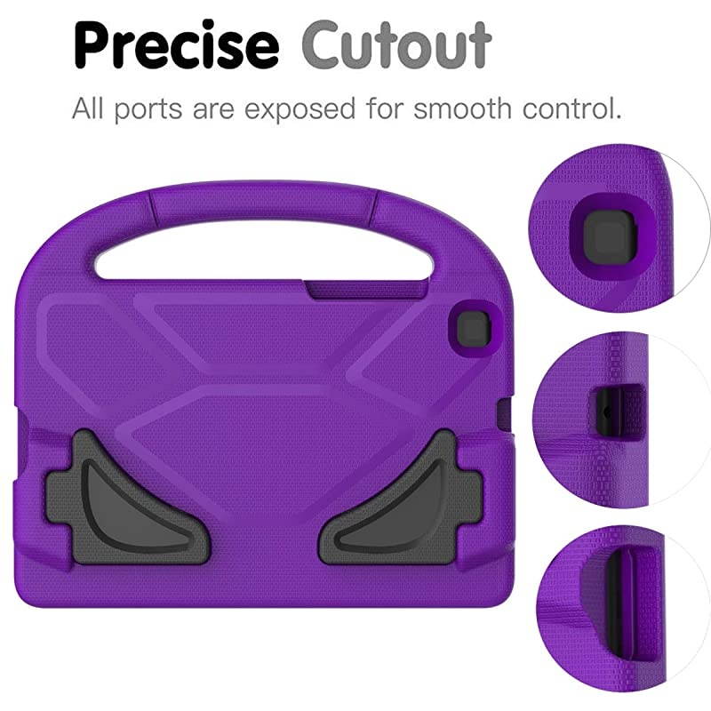 for Samsung Galaxy Tab A 80 Case 2019 SMT290T295 Tab A 80 2019 Case with Screen Protector Shockproof Light Weight Handle Stand Galaxy Tab A 80 inch 2019 Kids Case Without S Pen Purple